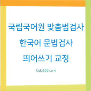 국립국어원 맞춤법검사기, 한국어 문법검사, 띄어쓰기 교정 도구