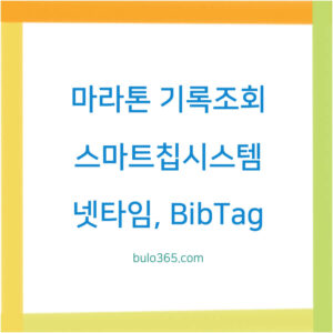 마라톤 기록조회,스마트칩시스템,넷타임 및 BibTag 측정방법