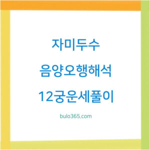 자미두수 사이트 BEST3, 중국전통점성술, 음양오행해석 및 12궁운세풀이