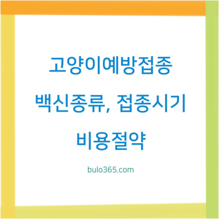 고양이 예방접종 시기별,백신종류,비용절약 완벽 가이드
