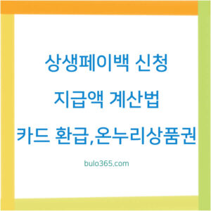 상생페이백 신청방법, 지급액 계산법, 대상자 조건 및 제외업종 정리
