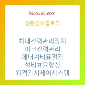 최대전력관리장치 핵심기능,피크전력관리,에너지절감 및 원격제어시스템