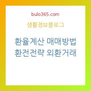 환율계산,매매방법,환전전략 및 외환거래 완벽가이드