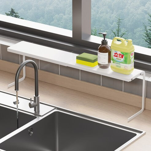 슬림형 주방 선반 정리함 – 길이 조절 가능, 공간 활용의 필수템